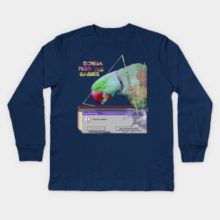 gonna feed the babies - a e s t h e t i c #3 Kids Long Sleeve T-Shirt